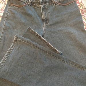 Leather trimmed HD jeans